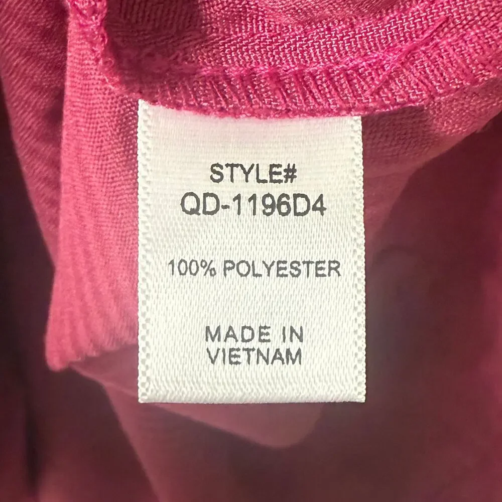 NWOT Zenana Outfitters Magenta Corduroy Overall Pocket Sleeveless Dress Size XL - Picture 12 of 13